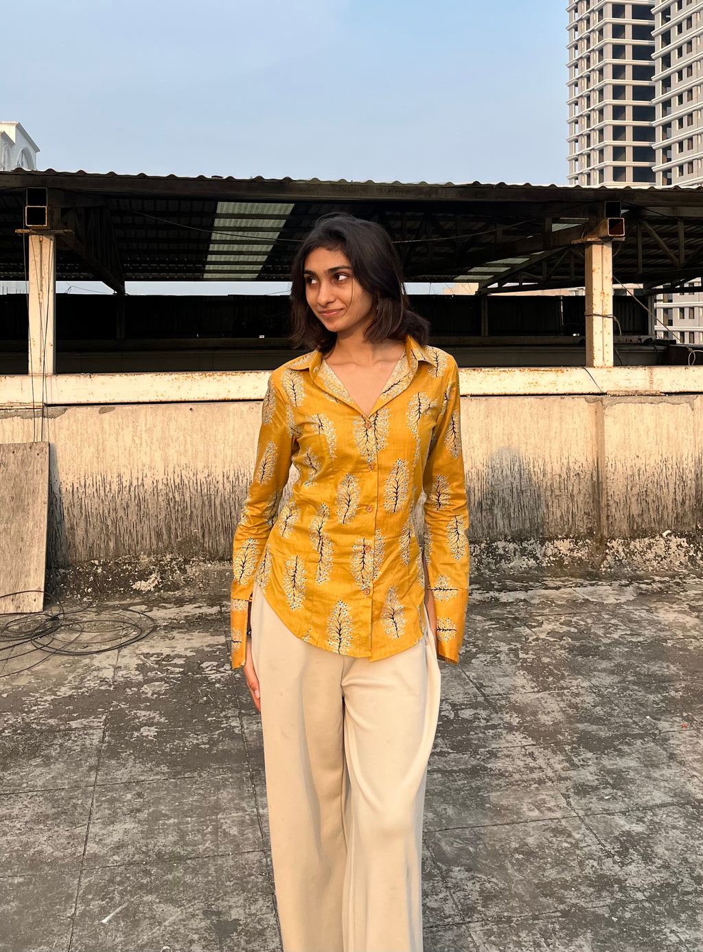 Too Classy for Chaos- Mustard Shirt