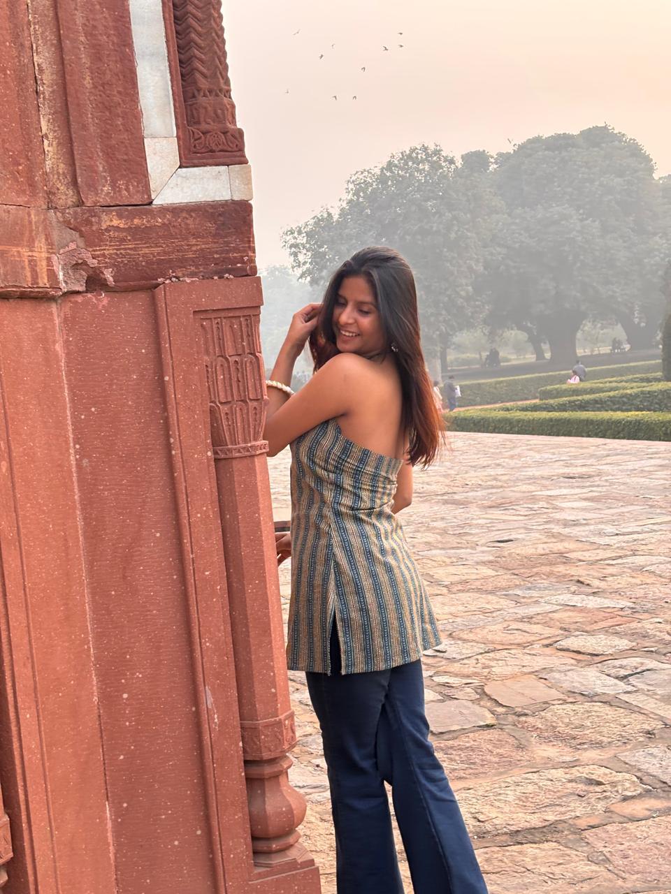 Nazakat- Multi color Halter Kurti